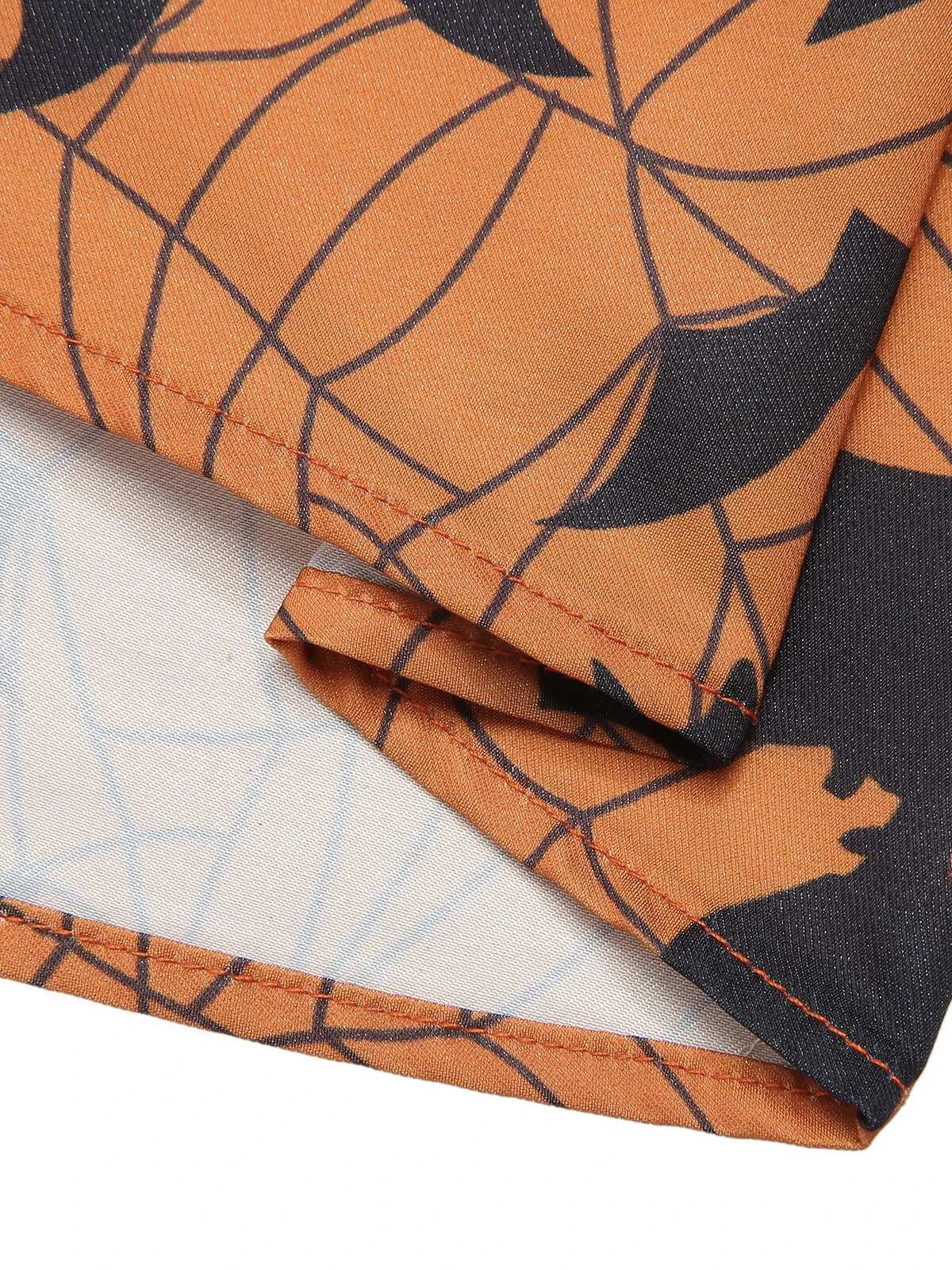 Black & Orange 1950s Halloween Bat Sleeveless Dress 9 Black & Orange 1950s Halloween Bat Sleeveless Dress - Image 7