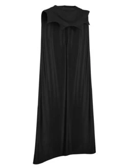 Black 1950s Solid Color Bat Cloak -Retro Pulse Shop SCHL000856 2