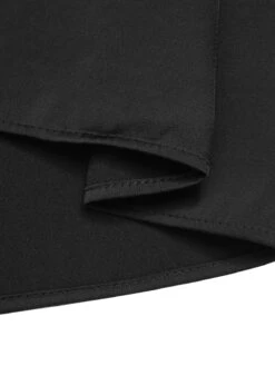 Black 1950s Solid Color Bat Cloak -Retro Pulse Shop SCHL000856 4