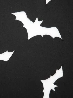 Black 1950s Halloween Spaghetti Strap Bat Dress -Retro Pulse Shop SCHL001020 5 compressed