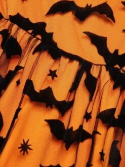 1950s Halloween Lace Off-shoulder Swing Dress -Retro Pulse Shop SCHL001032 5 compressed