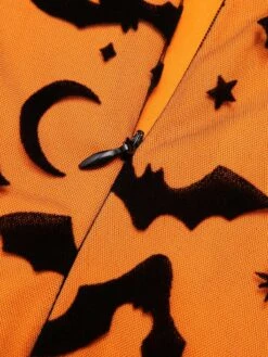 1950s Halloween Lace Off-shoulder Swing Dress -Retro Pulse Shop SCHL001032 6 compressed