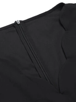 Black 1950s Halloween Skull Rose Sleeveless Dress -Retro Pulse Shop SCHL001035 4