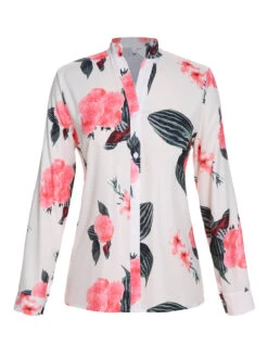 2PCS 1930s Floral Blouse & Green Wideleg Pants -Retro Pulse Shop SCHL001207 3