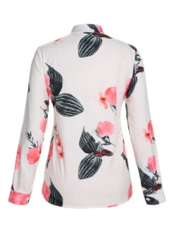 2PCS 1930s Floral Blouse & Green Wideleg Pants -Retro Pulse Shop SCHL001207 4