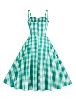 1950s Plaid Strap Swing Dress -Retro Pulse Shop SCHL001478 G 2