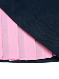 Dark Blue 1950s Solid Belted Coat -Retro Pulse Shop SCHL001910 6