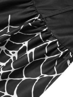 Black 1950s Halloween Bat Mesh Sleeved Dress -Retro Pulse Shop SCHL002086 6