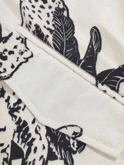 White 1950s Sketch Style Jaguar Suit Jacket -Retro Pulse Shop SCHL002104 W 5