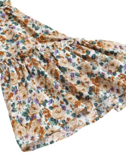 1960s Floral Flared Long Sleeve Dress With Belt 14 1960s Floral Flared Long Sleeve Dress With Belt -Retro Pulse Shop SCHL002324 5