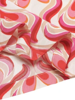 Red 1960s Heart Op Art Wide-Leg Pants 15 Red 1960s Heart Op Art Wide-Leg Pants -Retro Pulse Shop SCHL002340 6