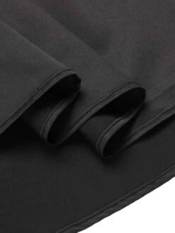 Black 1950s Solid Elastic Waist Pleated Skirt -Retro Pulse Shop SCHL002413 6 compressed