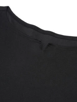 Black 1950s Polka Dot Bow Patchwork Knitted Dress -Retro Pulse Shop SCHL002421 4