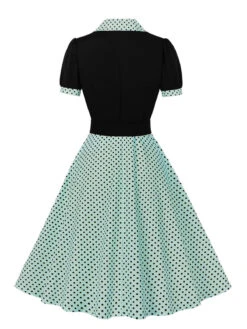 [Plus Size] 1950s Color Block Polka Dots Lapel Dress -Retro Pulse Shop SCHL002503 LAG 2 f4675b1d 83c8 4327 8163 f09ca05f42e9