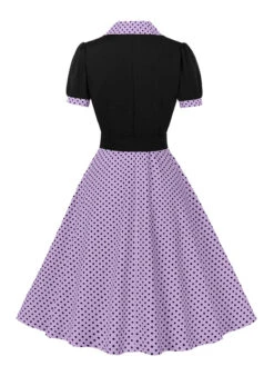 [Plus Size] 1950s Color Block Polka Dots Lapel Dress -Retro Pulse Shop SCHL002503 PU 2 4d5eef93 70be 4803 8b98 eea8e5e94ee9