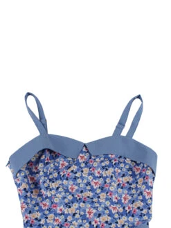 1950s Floral Patchwork Strap Swing Dress 28 1950s Floral Patchwork Strap Swing Dress -Retro Pulse Shop SCHL002582 BL 4