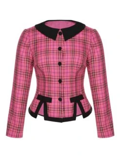 2PCS 1950s Plaids Woven Coat & Solid Skirt -Retro Pulse Shop SCHL002630 P