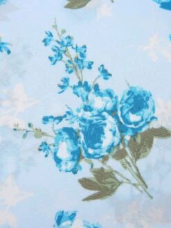 2PCS Sky Blue 1960s Lapel Coat & Floral Pencil Dress -Retro Pulse Shop SCHL002634 SCHL002633 5 compressed