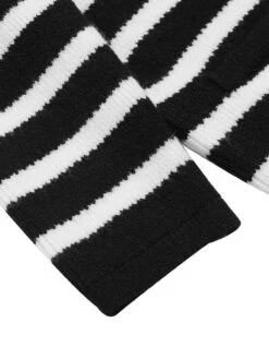 Black & White 1940s Stripe Knitted Cardigan -Retro Pulse Shop SCHL002688 B 5