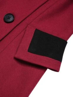 Red 1950s Lapel Double Breasted Coat -Retro Pulse Shop SCHL002705 4 2 compressed