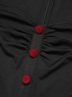 Black&Red 1950s Christmas Snowflake Mesh Dress -Retro Pulse Shop SCHL002727 5 compressed