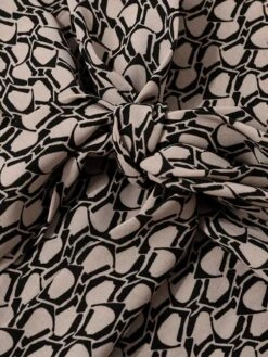 Khaki 1950s Geometric Prints Belted Blouse -Retro Pulse Shop SCHL002736 KH 6 compressed