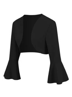 1950s Solid Christmas Trumpet Sleeved Jacket -Retro Pulse Shop SCHL002778 B 2