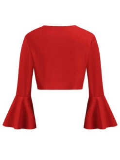 1950s Solid Christmas Trumpet Sleeved Jacket -Retro Pulse Shop SCHL002778 R 3