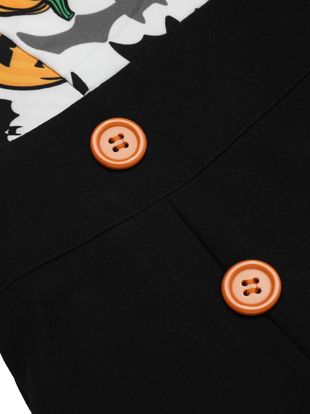 Black 1950s Halloween Pumpkin Halter Romper 8 Black 1950s Halloween Pumpkin Halter Romper - Image 6