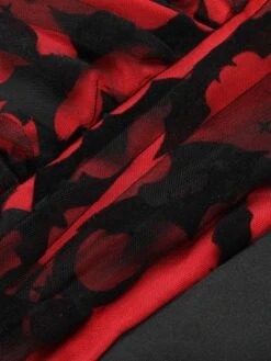 Red 1930s Halloween V-Neck Bat Jumpsuit -Retro Pulse Shop SCHL002784 5 compressed