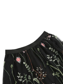 1950s Floral Embroidered Mesh Skirt -Retro Pulse Shop SCHL002801 B 3