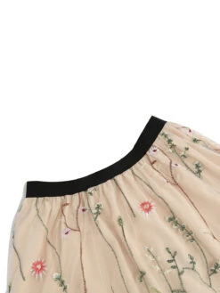 1950s Floral Embroidered Mesh Skirt -Retro Pulse Shop SCHL002801 BE3