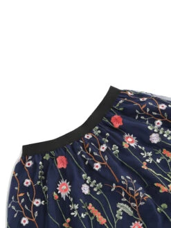 1950s Floral Embroidered Mesh Skirt -Retro Pulse Shop SCHL002801 RBL 3