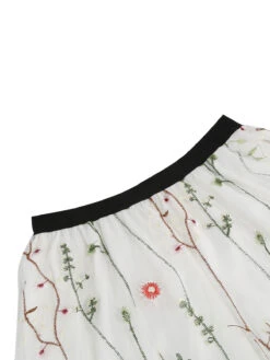 1950s Floral Embroidered Mesh Skirt -Retro Pulse Shop SCHL002801 W 3