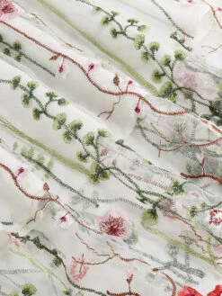 1950s Floral Embroidered Mesh Skirt -Retro Pulse Shop SCHL002801 W 4