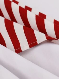 1950s Stripes Contrast Patchwork Strap Dress -Retro Pulse Shop SCHL002816 R 5 compressed