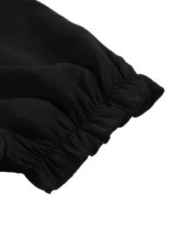 1950s Solid Smocked Waist Off-Shoulder Dress -Retro Pulse Shop SCHL002865 B 7