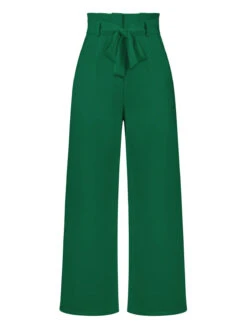 1950s Solid Hight Waist Wideleg Pants 8 1950s Solid Hight Waist Wideleg Pants -Retro Pulse Shop SCHL002894 G 4