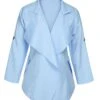 Light Blue 1950s Irregular Suit Collar Jacket -Retro Pulse Shop SCHL002941 1