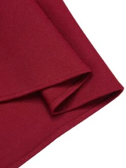 2PCS Red 1940s Stand Collar Butterflies Blouse & Solid Skirt -Retro Pulse Shop SCHL002967 SCHL002968 66 compressed