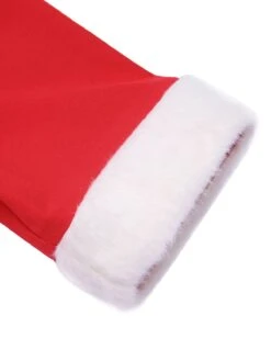 Red 1950s Elk Bow Patchwork Belt Dress -Retro Pulse Shop SCHL003025 5