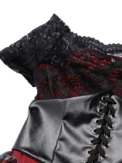 Red 1950s Christmas Plaid Girdle Dress -Retro Pulse Shop SCHL003037 4 compressed