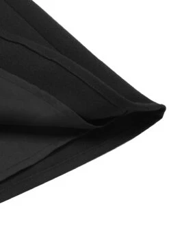 Black 1940s Solid Button Down Collar Lapel Coat -Retro Pulse Shop SCHL003117 4