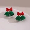 Christmas Flocking Small Bell Earrings 1 Christmas Flocking Small Bell Earrings -Retro Pulse Shop SCHL003157 G