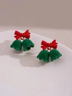 Christmas Flocking Small Bell Earrings