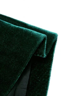 Green 1960s Solid Velvet Pencil Skirt -Retro Pulse Shop SCHL003190 4