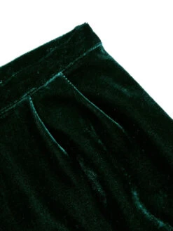 Green 1960s Solid Velvet Pencil Skirt -Retro Pulse Shop SCHL003190 5