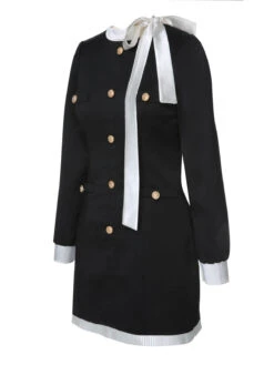 Black & White 1960s Bow Patchwork Pencil Dress -Retro Pulse Shop SCHL003241 B 1 4