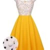 Yellow 1950s Polka Dots Button Dress -Retro Pulse Shop SCHL003276 01 compressed