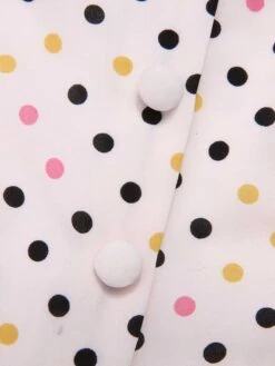 Yellow 1950s Polka Dots Button Dress -Retro Pulse Shop SCHL003276 5 compressed